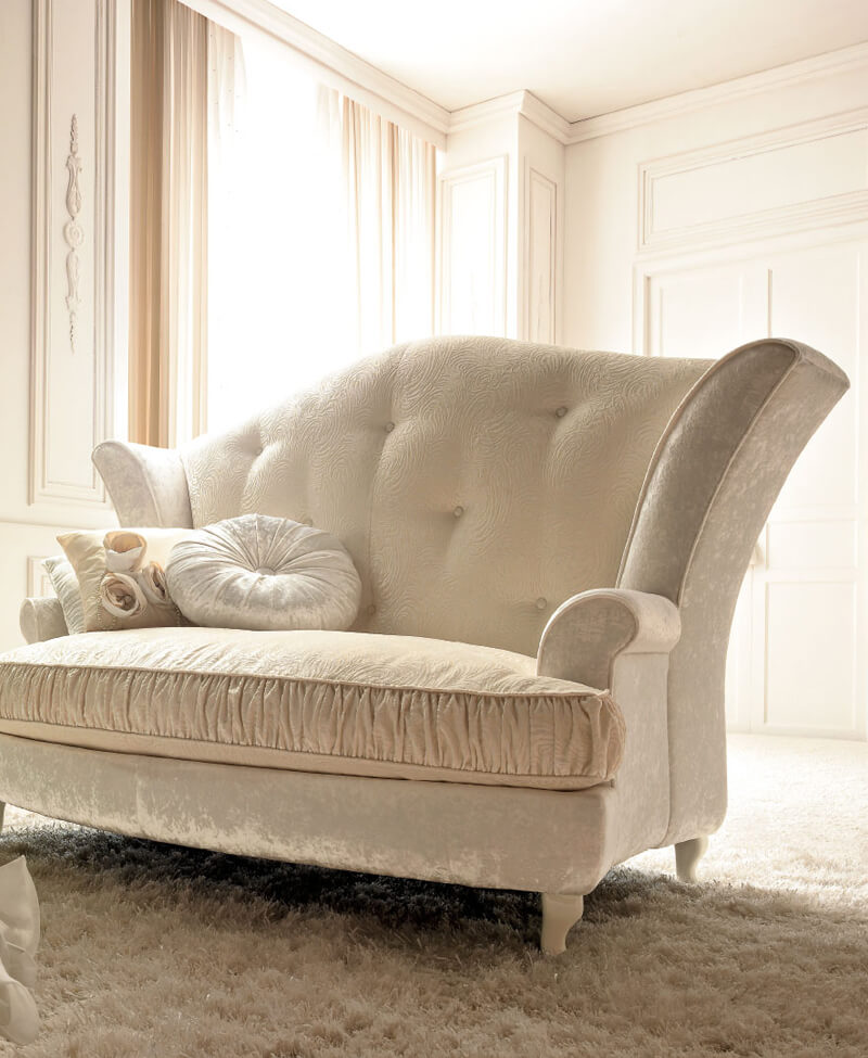 divano classico design arredamento tessuto lecce serafino
